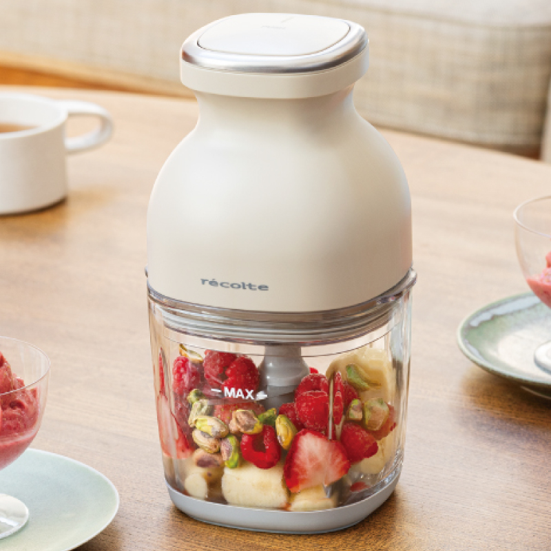 <レコルト>コードレスカプセルカッターボンヌ　クリームホワイト RCP-7(W) 【223008】