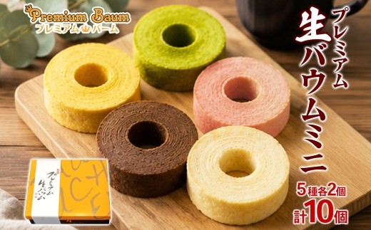 
                  プレミアム 生バーム ミニ 5種 各2個 計10個 | 洋菓子 バームクーヘン 焼き菓子 スイーツ 個包装 詰め合わせ お取り寄せ 贈り物 ギフト おもてなし お茶請け プレーン 抹茶 いちご チョコ チーズ 群馬県 前橋市
                