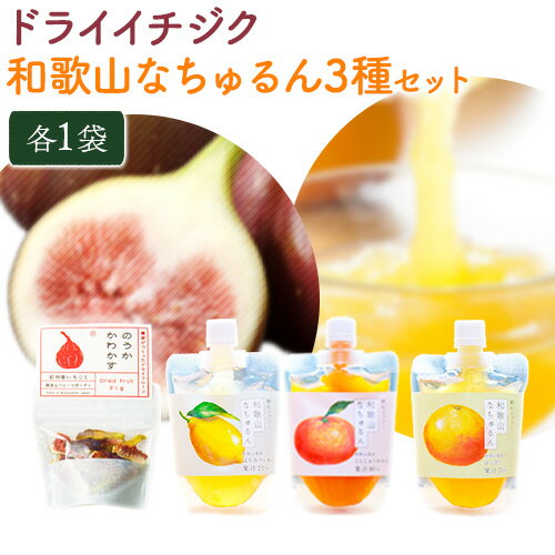 【ふるさと納税】ドライイチジクとなちゅるん3種のセット 各1袋 有限会社柑香園 《30日以内に出荷予定(土日祝除く)》和歌山県 紀の川市 フルーツ 果物 柑橘 添加物不使用 ゼリー ドライフルーツ みかん はっさく はちみつレモン イチジク いちじく 送料無料