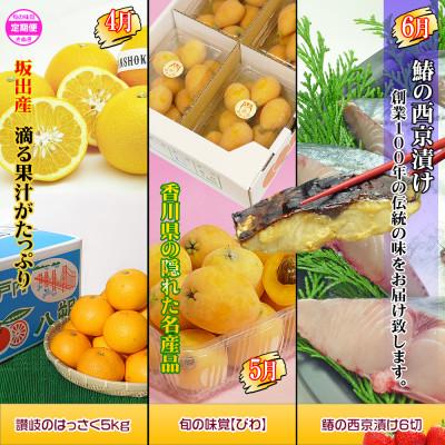 ふるさと納税 坂出市 【発送月固定定期便】創業100年坂出産のフルーツとさぬきの特産品の定期便【Cコース9回】全9回 |  | 01