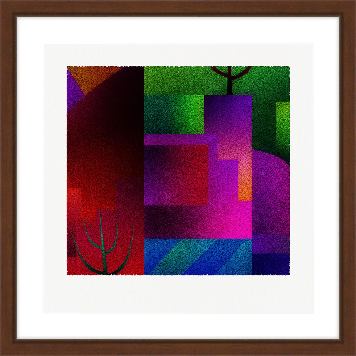 【ふるさと納税】【絵画】 ピエゾグラフ 「彩と夢」 額装サイズ 266mmx266mm 【 しかくいえ ピエゾグラフ 額入り 額縁付 アート インテリア 現代版画 絵画 版画 贈り物 贈答 プレゼント ギフト 綾部 京都 】