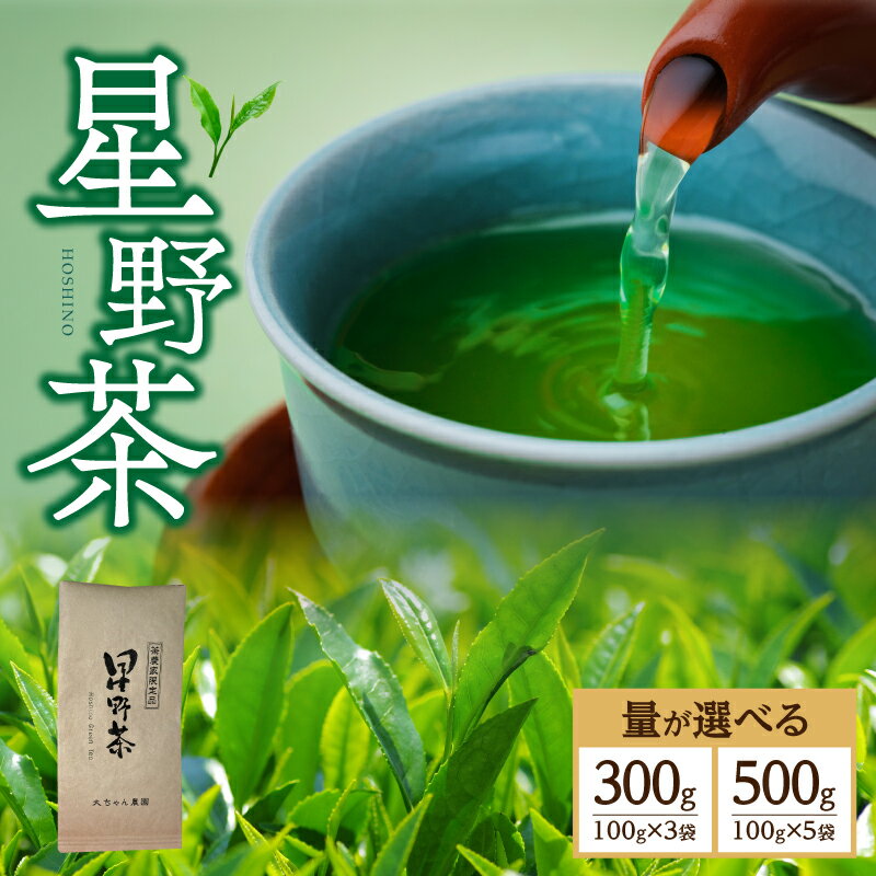 【ふるさと納税】【選べる内容量】星野茶（300g・500g） お茶 緑茶 一番茶 茶葉 かぶせ茶 旨味 甘み 福岡県 八女市 星野村