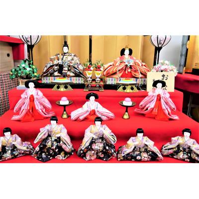 ふるさと納税 小野市 雛人形　京八番親王　桐3段10人毛氈飾り　No.8-002