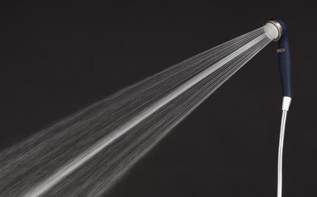 No.455-02 シャワーヘッド BIRAKU2 ビラク 最大60％節水 日本製 YA-MB60 ／ シャワー シャワーヘッド バスグッズ 風呂 お風呂 節水 安心ストップ 増圧機能 極細水流 シル