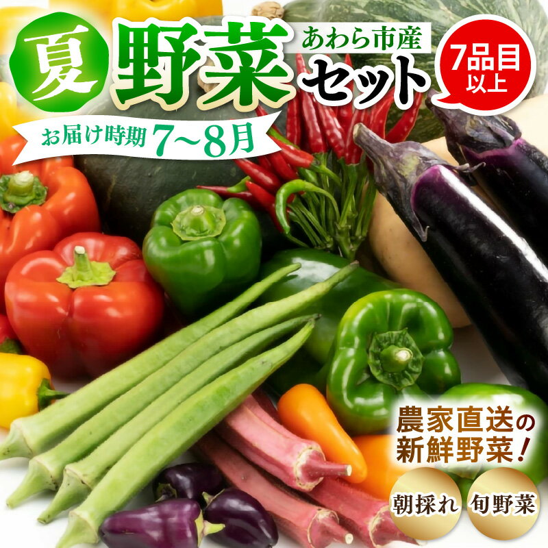 【ふるさと納税】【先行予約】農家直送 夏野菜セット 1箱 7品目以上 《元気に育った新鮮野菜！》／ 季節 夏 野菜 ボックス BOX セット セレクト 農家 おまかせ 多品目 旬 詰め合わせ ※2026年7月中旬以降発送