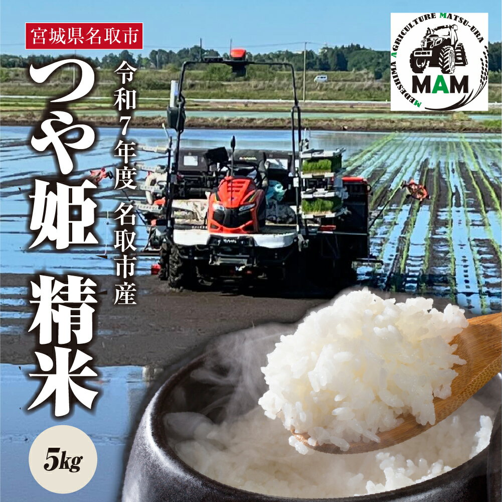 【ふるさと納税】《令和7年産》 つや姫 精米 5kg　宮城県名取市産 お米 白米 こめ コメ ご飯 ごはん 名取市産 宮城県産 ブランド米