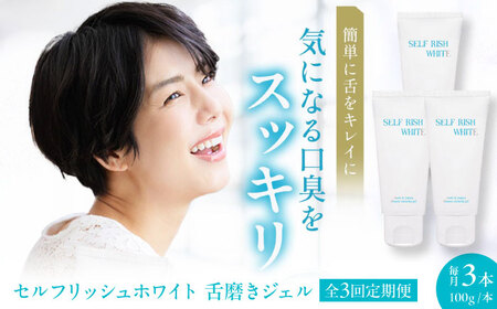 歯磨き粉【全3回定期便】舌磨きジェル ミントフレーバー風味 3本(各100g) 歯磨き粉[AGCQ022]