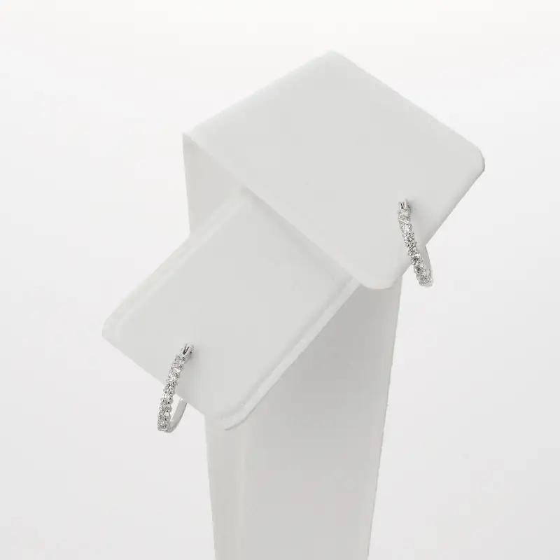 アルカンシェル K18WG ダイヤ フープピアス（計0.20ct）【鑑別書付き】