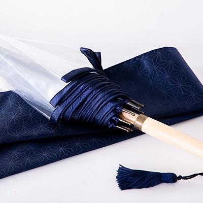 ふるさと納税 旭市 高級透明傘　縁結雅　NV(ネイビー) |  | 03