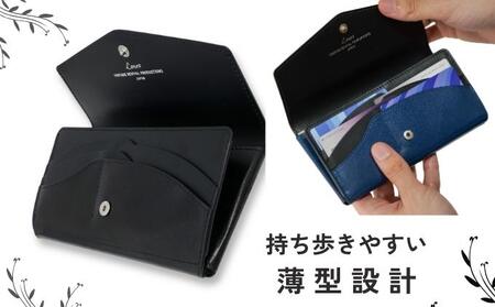 コンパクト長財布 Loneo basic 国内最小級のサイズ感（納期：入金から3か月程度） ／ ブラック 黒 ウォレット 小さい