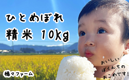令和7年度産 ひとめぼれ 精米 10kg ／ 岩手県産 国産 雫石町 産 農家 直送 産地 直送 白米 米 こめ コメ ごはん はくまい ライス らいす ご飯 穂々ファーム