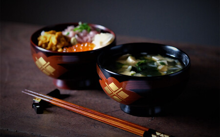 汁椀　花塗り　秀衡一つ雲　2個 / 漆器 お椀 吸い物椀 おわん 食器 漆椀 漆塗 うるしぬり 手塗り 木製 伝統工芸品 和 お正月 高級 結婚 新築祝い お祝い 贈答 贈り物 プレゼント ギフト 香