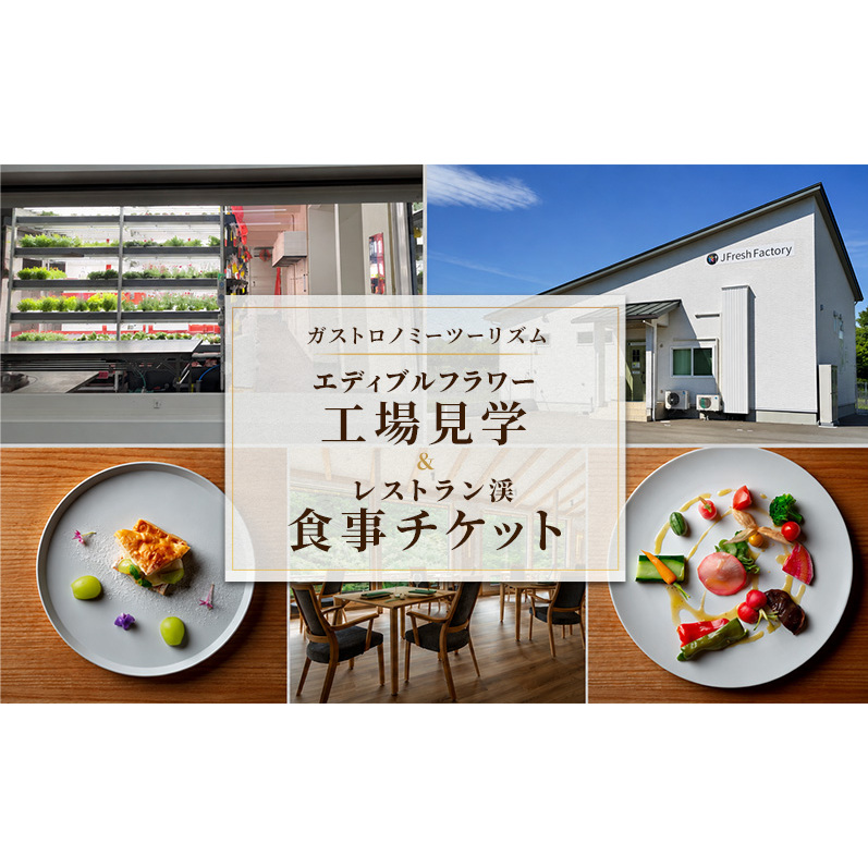 信州上田でのガストロノミーツーリズムのご提案！ 自動車部品メーカーが作った植物工場のご見学チケット × 植物工場産の生産品を使った老舗温泉宿に併設されたレストランの信州フレンチのお食事券 体験 工場 見学 チケット 食事