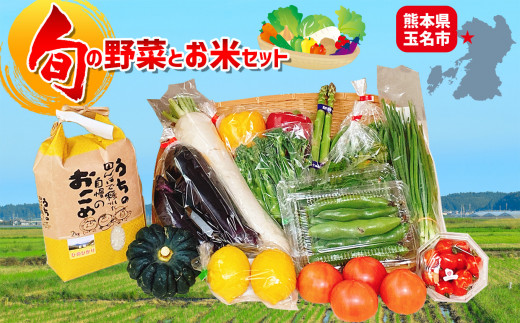 
旬の野菜とお米BOX 熊本玉名産
