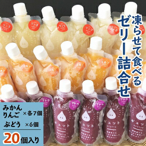 凍らせて食べるゼリー 詰め合わせ 3種（計20個入）【ギフト 母の日 父の日 こどもの日 敬老の日】[m01-c007]