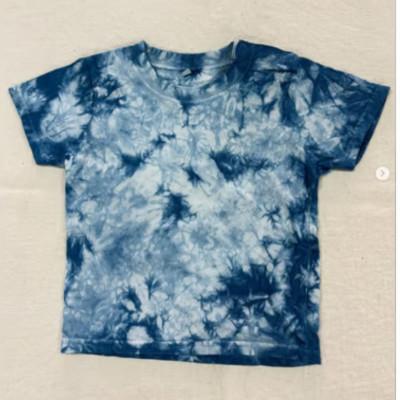 ふるさと納税 三好市 《110cm》三好の藍染　藍染子供服Tシャツ(叢雲染め)　綿100%　男の子/女の子人気柄 |  | 01