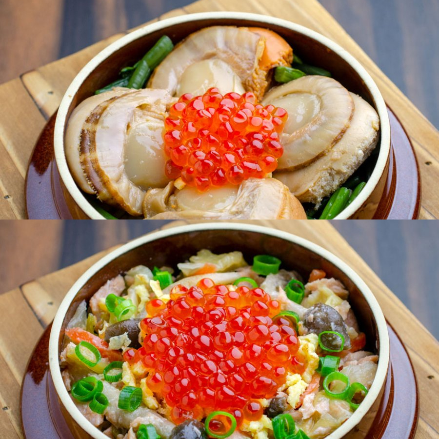 ＜旬のお料理 釜めし いちえ＞しばれ釜めし２個ギフト(ほたて、ちゃんちゃん鮭いくら)