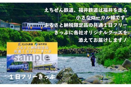 「えちぜん鉄道・福井鉄道ふるさと納税記念品共通1日フリーきっぷ」セット [A-039004]