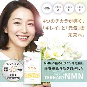 ターナリーNMN（60粒入パウチ）×8袋　【エイジングケア 高純度 健康維持 毎日習慣 国内工場 緑黄色野菜 ビタミンA ビタミンC ビタミンE NAD 美容 健康 カプセル 静岡 伊豆　RNA NM
