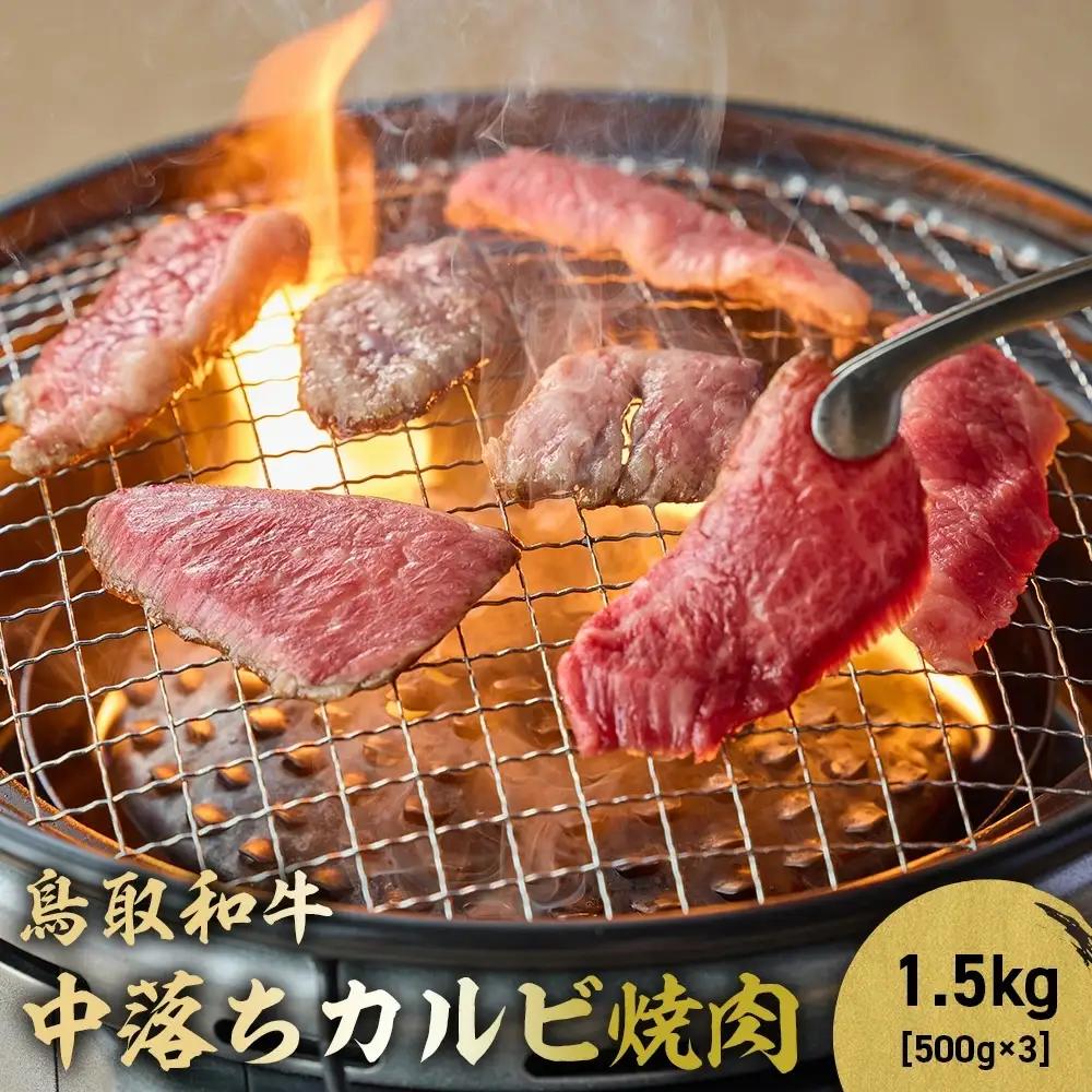鳥取和牛 中落ちカルビ焼肉 1.5kg ( 500g × 3 ) 牛肉 焼肉 カルビ 黒毛和牛 KR1489