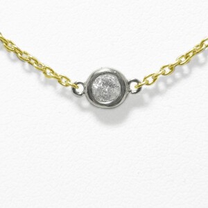 PT900/K18イエローゴールド「2カラット」ステーションダイヤネックレス【2ct-90-6】