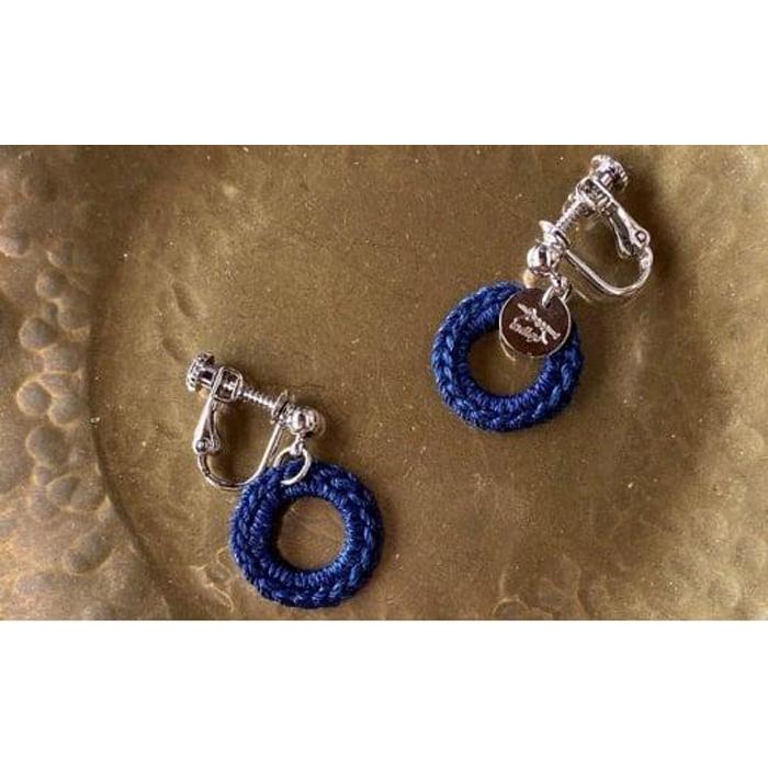 【ふるさと納税】airy indigo イヤリング | クラフト 民芸 人気 おすすめ 送料無料