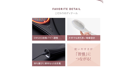 WAVEWAVE EMS Brush Air クッションブラシ ブラック