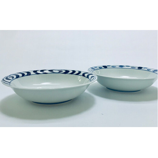 青花のロングセラー商品 絵変わりペア桔梗渕20cmスープ皿 小島芳栄堂 A30-364_イメージ3