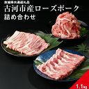 【ふるさと納税】古河市産ローズポーク『詰め合わせ1.1kg』〈茨城県共通返礼品〉| 肉 豚肉 国産 ブランド 冷凍 焼肉 BBQ 小分け 食べ比べ 食べくらべ 肩ロース バラ 切り落とし セット商品 詰め合わせ バラエティ ギフト 贈答 贈り物 お中元 お歳暮 プレゼント お祝 _AD08