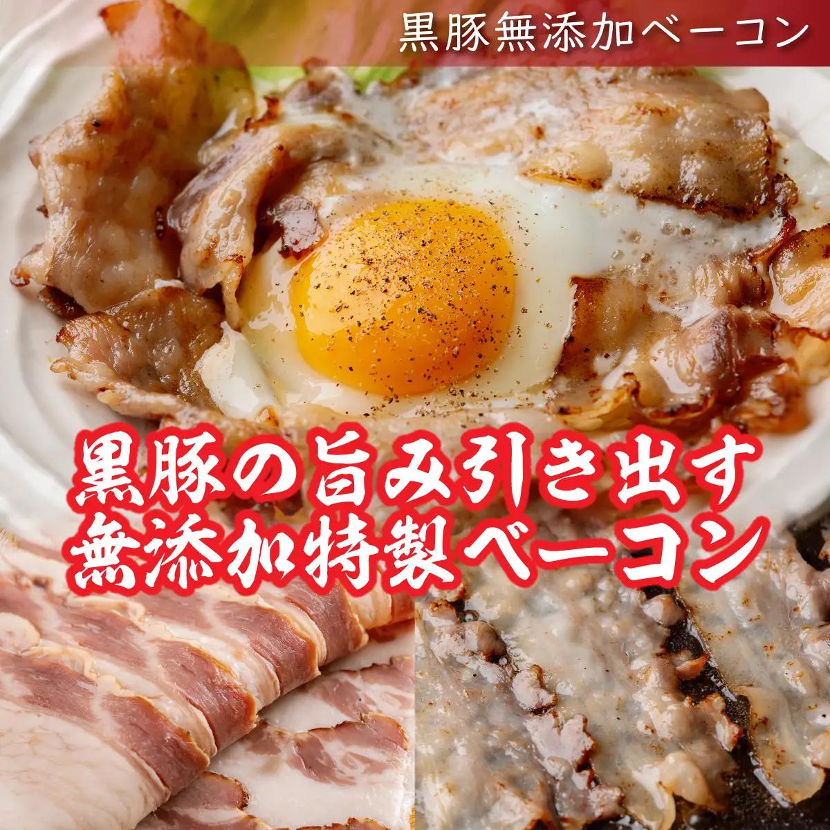 【定期4ヶ月】『訳あり』十勝放牧黒豚 無添加ベーコン 100g×10 SKN090