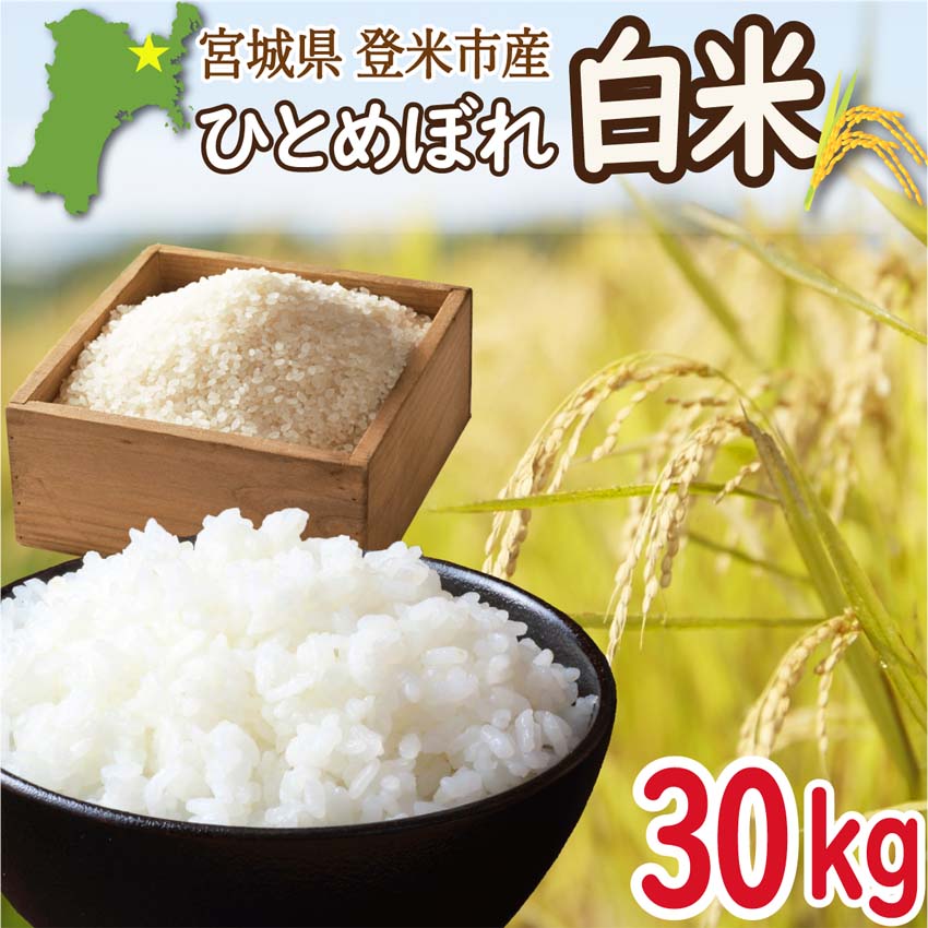 ＜先行予約！2025年9月末より順次発送予定＞≪令和7年産・新米≫ 宮城県登米市産 ひとめぼれ 30kg 精米 お米 おこめ 米 コメ 白米 ご飯 ごはん おにぎり お弁当 ブランド米【有限会社伊豆沼