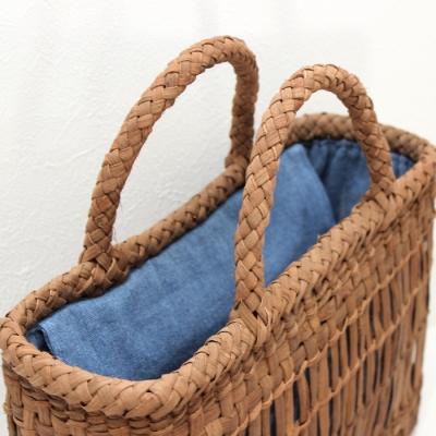 ふるさと納税 大崎市 山葡萄かごバッグ Lサイズ 天然藍染の内袋付 手編み 手作り カゴ 籠 篭 |  | 01
