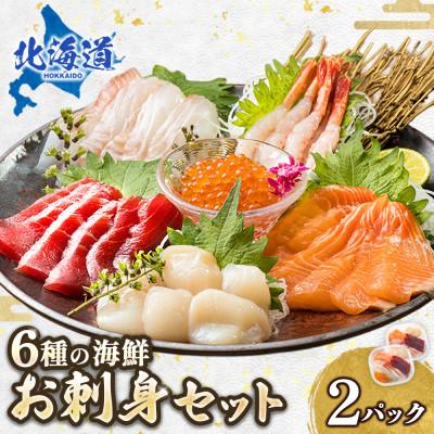 ふるさと納税 釧路町 お刺身・海鮮丼 盛り合わせセット×2パック＜6種類/冷凍＞ 小分けパック