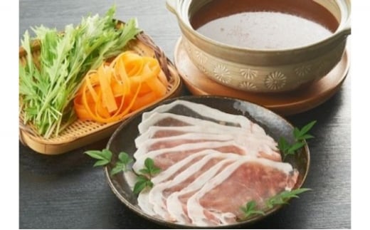 [№5819-0241]やまと豚しゃぶしゃぶ用・鍋スープセット