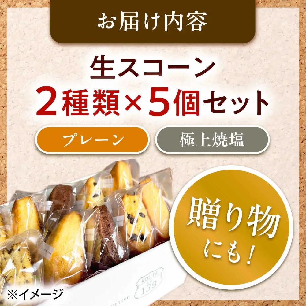 【卵不使用！】生スコーン プレーン・極上焼塩 2種10個セット[QBZ002]