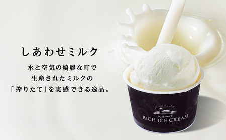 【定期便6ヶ月】リッチアイスクリーム しあわせミルク　10個セット（100ml）