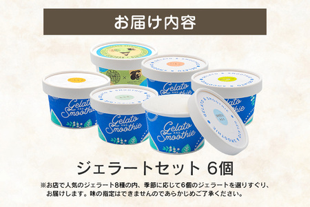 ジェラート Gelato＆Smoothie バラエティセット 6個 詰め合わせ アイス 【ジェラート】【ho1385】