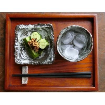 ふるさと納税 玄海町 【唐津焼】中川自然坊窯　刷毛目唐津　蕎麦猪口、たたら銘々皿セット【A090】 |  | 03