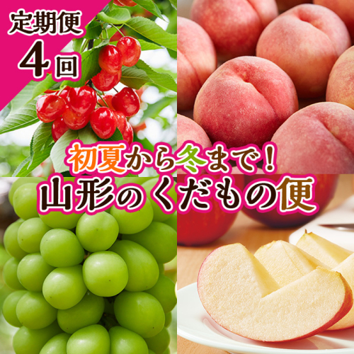 【定期便4回】初夏から冬まで！山形のくだもの便 【令和8年産先行予約】FU23-701