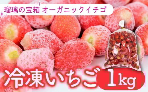 【植物系有機肥料の冷凍いちご】 瑠璃の宝箱 冷凍いちご 計 1kg 有機 有機JAS 植物系有機肥料 イチゴ 苺 オーガニックイチゴ ストロベリー ベリー ヨーグルト スムージー フルーツ ケーキ ジャム デザート 果物 甘い 国産 ブランド 新鮮 産地 直送 フレッシュ 人気 おすすめ ふるさと納税 京都 八幡 八幡市 かみむら農園