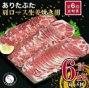 【ふるさと納税】【6回定期便 総計6kg】ありたぶた 肩ロース 生姜焼き用 約1kg (200g×5パック) 6回 定期便 小分け 真空パック 豚肉 N60-5