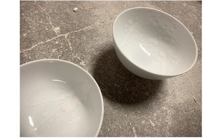 A25-82 白磁釉滴飯碗(小)  井上祐希作 (井上萬二窯)