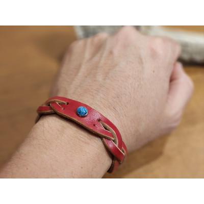 ふるさと納税 小浜市 リベットブレスレッド【レッド】 |  | 01