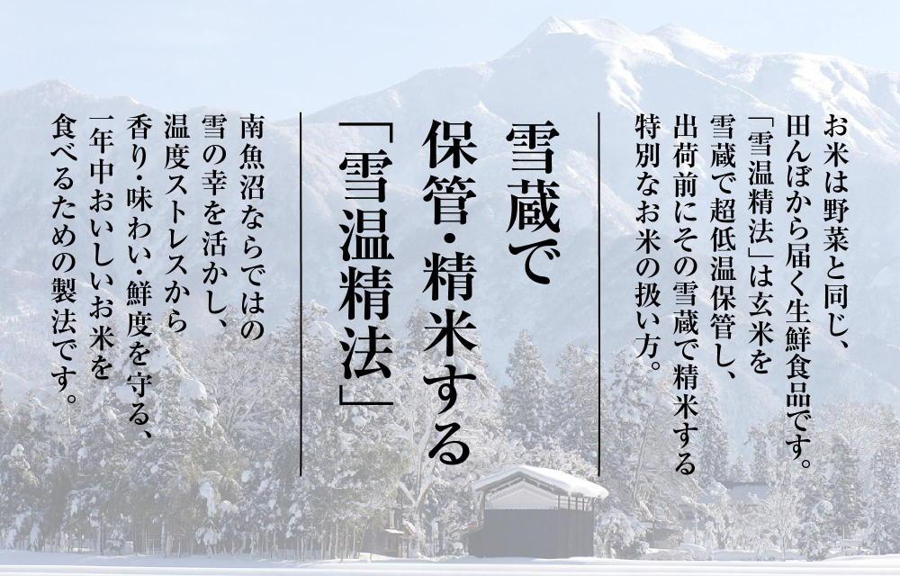 【定期便】南魚沼産こしひかり4kg×全12回　契約栽培　雪蔵貯蔵米