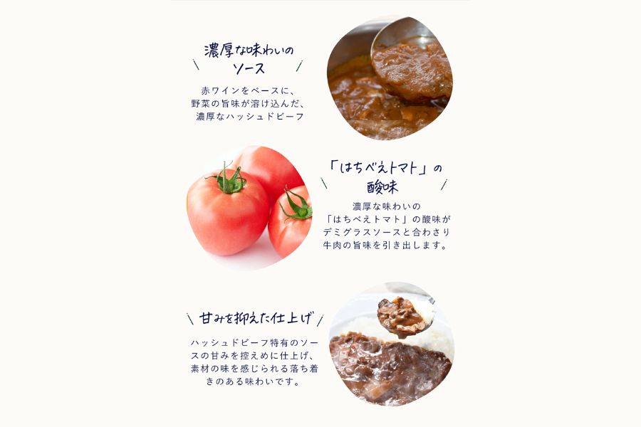 熊本県産はちべえトマトを使ったハッシュドビーフ 1袋(170g) 合計6食入り トマトピューレ トマト とまと 簡単 時短 洋食 惣菜 ギフト 冷凍 人気 ハッシュドビーフ ANA アナ 八代市