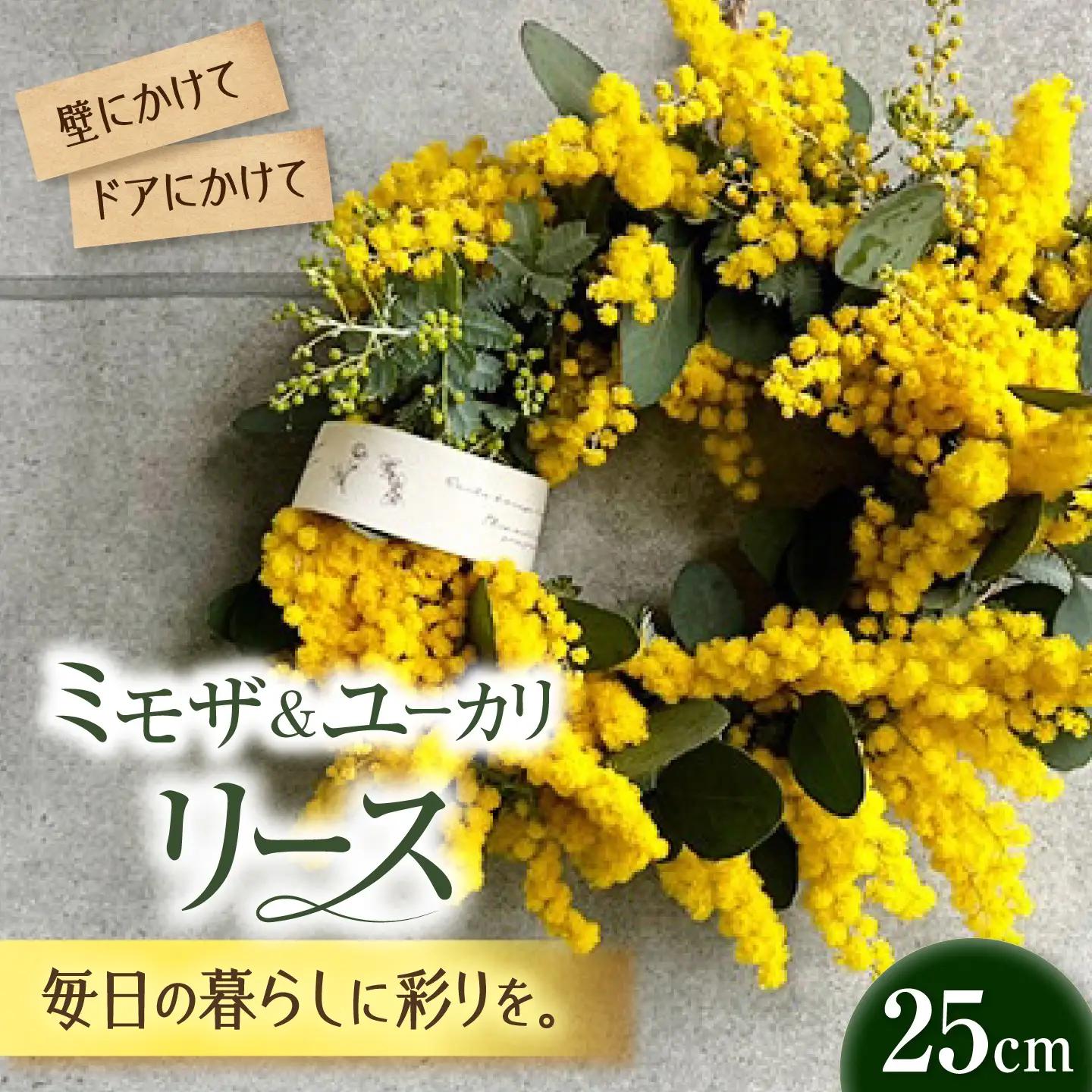 雑貨 ミモザとユーカリのリース BLAW002