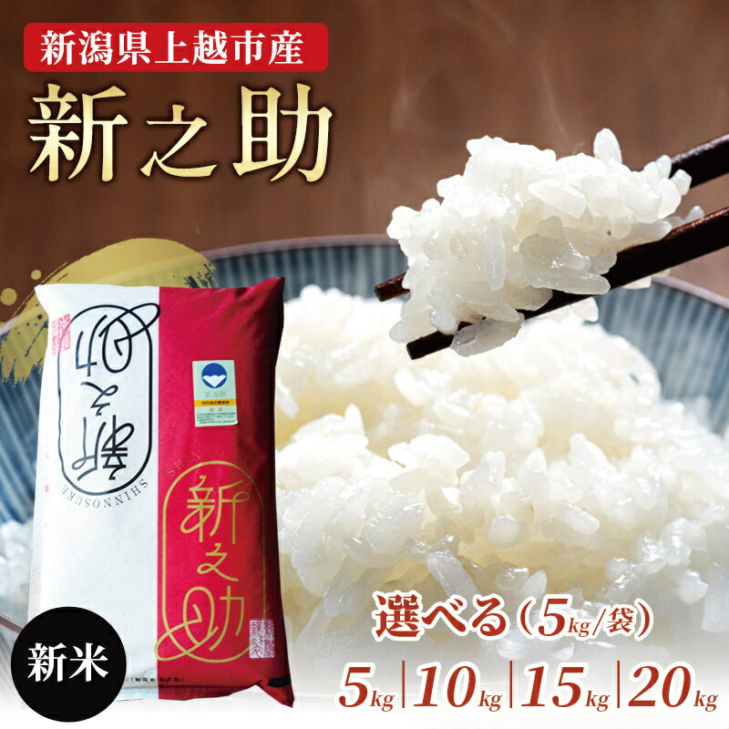 【ふるさと納税】先行予約 令和8年 令和7年 新潟県産 新之助 5kg 10kg 15kg 20kg 5キロ 10キロ 15キロ 20キロ 白米 精米 特別栽培米 安全・安心 しんのすけ 上越市 高橋農場 白米 精米 米 送料無料　お届け：令和7年産：ご注文から順次発送、令和8年産：10月下旬より順次出荷
