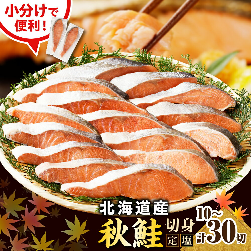 【ふるさと納税】高評価★4.87 定塩 鮭 切り身 小分け 国産 北海道【内容量が選べる】( 80g × 10切 / 15切 / 30切 ) 先行予約 【10月以降発送予定】鮭 秋鮭 塩鮭 白鮭 ブランド魚 個包装 北海道産 人気 魚介 焼き魚 切身 大容量 真空パック 海鮮 海産物 冷凍 えりも町