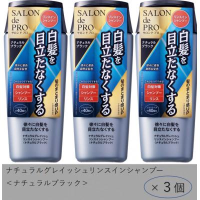 ふるさと納税 稲沢市 ダリヤ　サロン ド プロ　ナチュラルグレイッシュリンスインシャンプー《ナチュラルブラック》3個セット