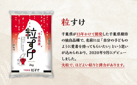 お米 千葉県産 2kg 3点セットA (コシヒカリ・多古米コシヒカリ・粒すけ)【配送月選択可】 白米 米 食べ比べ セット 2025年10月発送